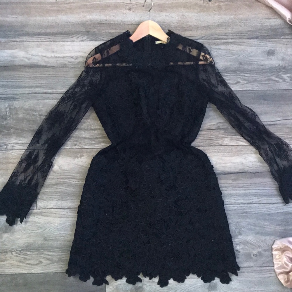 Black mesh dress